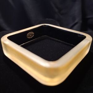 Alexis Bittar Black and Gold Lucite Bangle